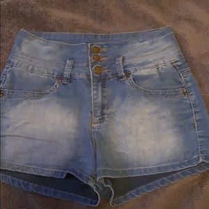Denim High-Waisted Shorts